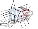 Juntas techo panel lateral Chevrolet Corvette Targa 84-96