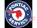 Blechschild Pontiac Service 11.75\" rund