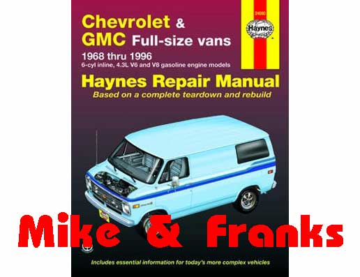 Repair manual 24080 G-10-3500 Van 1968-95