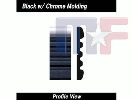 Zierleiste Schwarz/Chrom 2-1/2" x 26' Kit Chevy/GMC Style