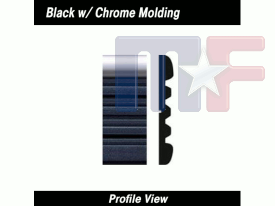 Zierleiste Schwarz/Chrom 2-1/2" x 26' Kit Chevy/GMC Style