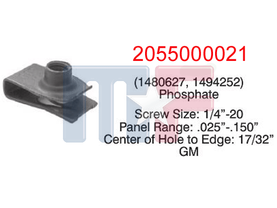 Blechmutter 1/4"-20 Gewinde