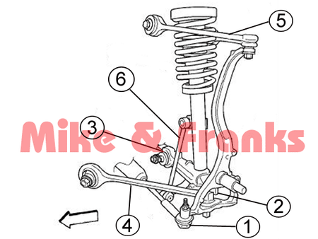 Strebe (# 4) links Challenger/Charger/Magnum/300C RWD 05-10*