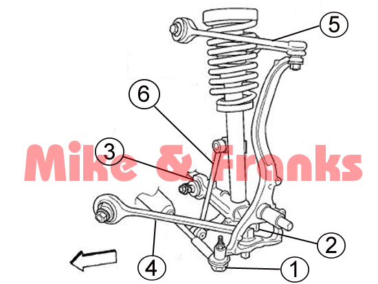 Achslenker unten (# 3) Challenger/Charger/Magnum/300C RWD 05-10*