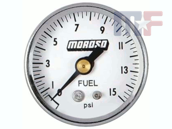 Moroso Benzindruckuhr 0-15psi 1-1/2" Ø