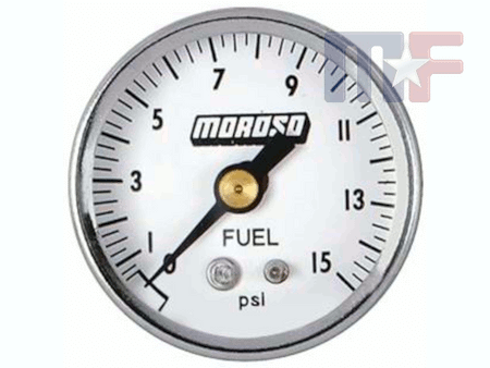 Moroso Benzindruckuhr 0-15psi 1-1/2" Ø