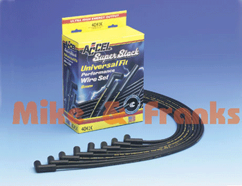 4041K schwarze 8mm Zündkabel Satz Kohlekern 90° Kerzenstecker