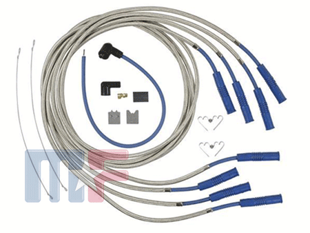 Accel Armor Shield Braided 8mm Zündkabel Kohle Vari-Angle Blau