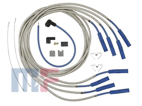 Accel Armor Shield Braided 8mm Zündkabel Kohle Vari-Angle Blau