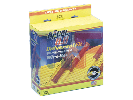 8021 Accel Zündkabelsatz 8,8mm mit Kohlekern, 90° Stecker HEI