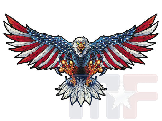 Blechschild American Flag Eagle 21"x12" (54x31cm)