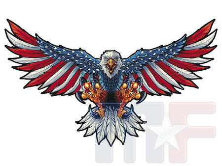 Blechschild American Flag Eagle 21"x12" (54x31cm)