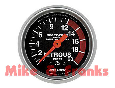 3328 Nitrous Druckanzeige 0-2000 PSI 52mm