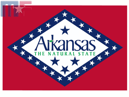 Aufkleber Arkansas 13x8,6cm