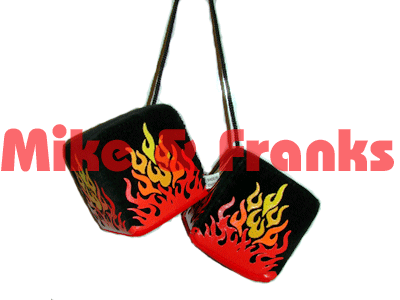 Würfel Fuzzy Dice ´Flammen´ (Paar)