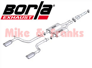 1014000 Borla Chrysler 300C CRD 05-09 Auspuff EU-legal