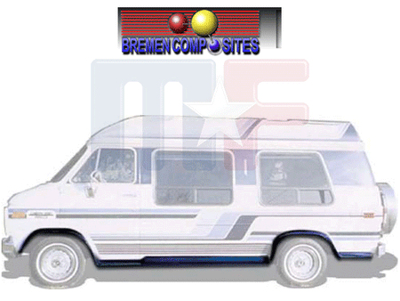 Running Boards GM G-Serie Van 125" WB Klapptüren 78-95