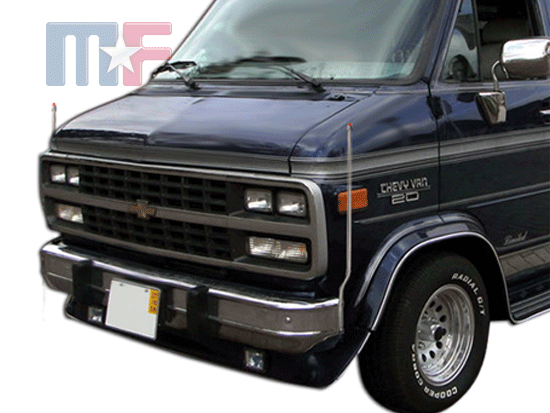 Bores LED Bumper Guides GM Full Size Van 78-95
