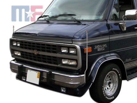 Bores LED Bumper Guides GM Full Size Van 78-95