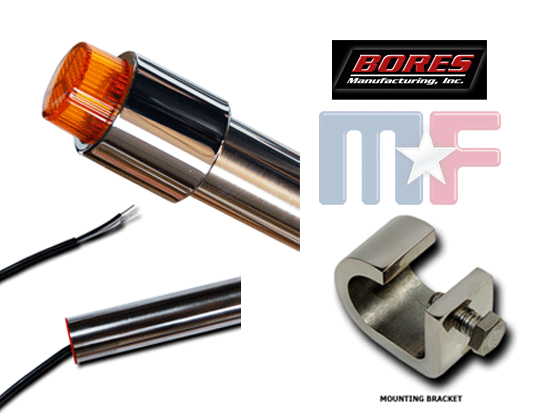 Bores LED Bumper Guides GM Full Size Van 78-95