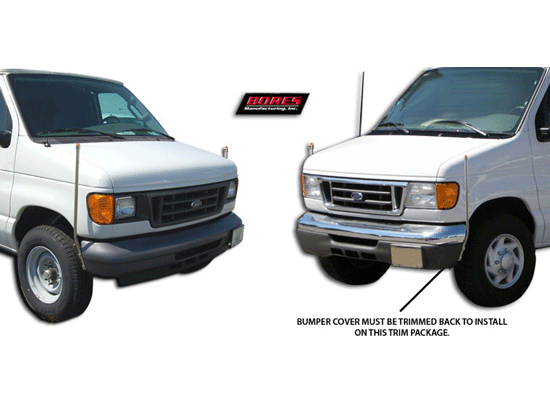Bores LED Bumper Guides Ford Full Size Van 92-14