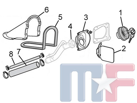 Dichtung, Tankstutzenabdeckung (# 5) Blazer/Jimmy/Suburban 73-91