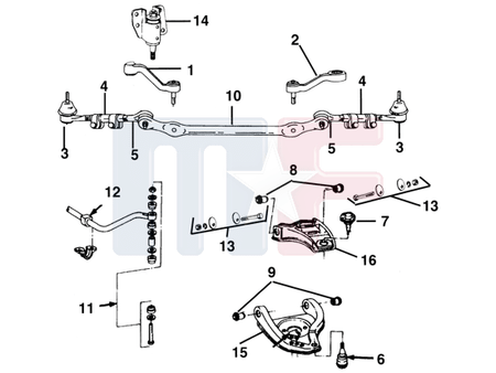 Kugelbolzen unten (# 6) C-Series Pickup/SUV 93-99*