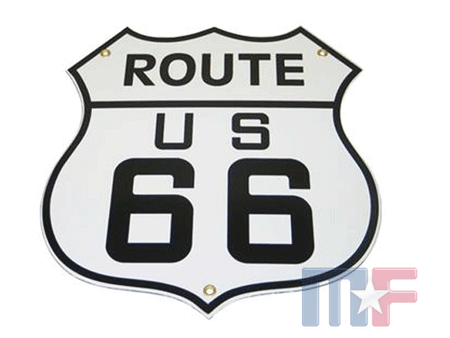 Blechschild Route 66 12" (ca. 30cm)