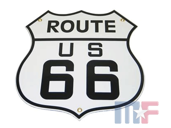 Blechschild Route 66 12" (ca. 30cm)