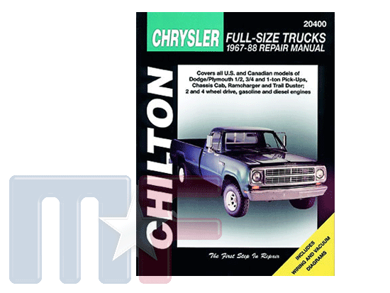 Chilton Reparaturanleitung 20400 Dodge Trucks 1967-1988