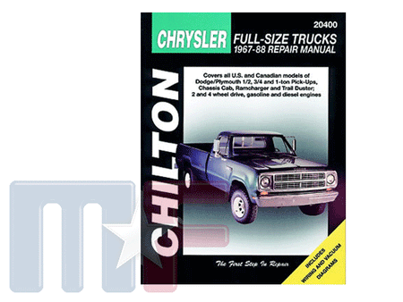 Chilton Reparaturanleitung 20400 Dodge Trucks 1967-1988