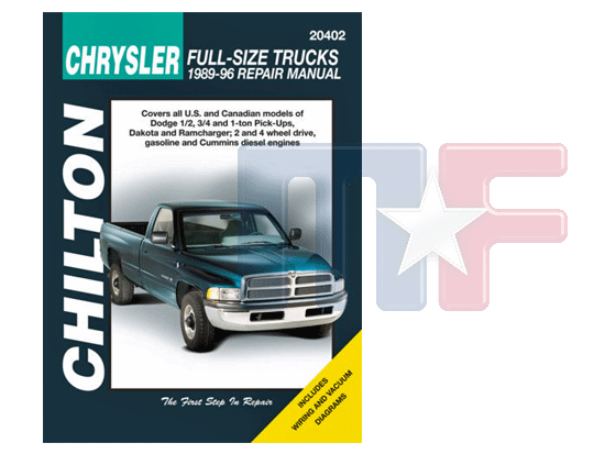 Chilton Reparaturanleitung 20402 Dodge Trucks 1989-1996