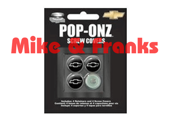 4 Schraubenzierkappen für 1/4"-20 Schrauben Chevrolet ´Bowtie´