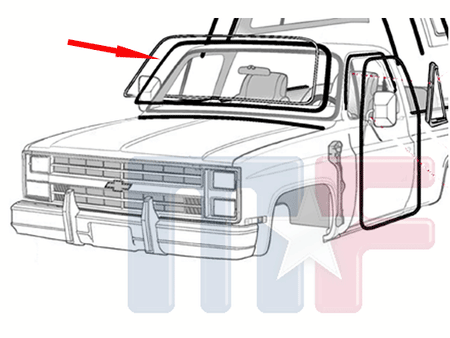 Windschutzscheibendichtung Standard C/K/R/V Pickup/SUV 73-87/91*