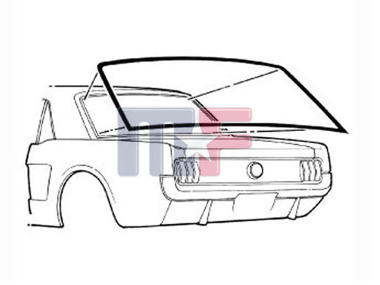 Heckscheibendichtung Premium Mustang Hardtop Coupe 65-68