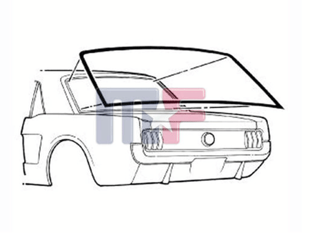 Heckscheibendichtung Premium Mustang Hardtop Coupe 65-68