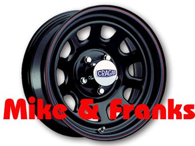 Cragar 342 Black "D" Window 15x10 5-4,75" Stahlfelge schwarz