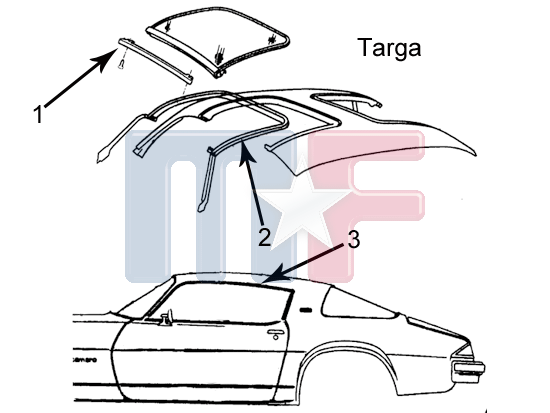 Targadachdichtungen Camaro/Firebird 78*-81