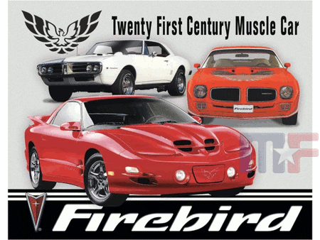 Blechschild Pontiac Firebird Tribute 16" x 12.5"