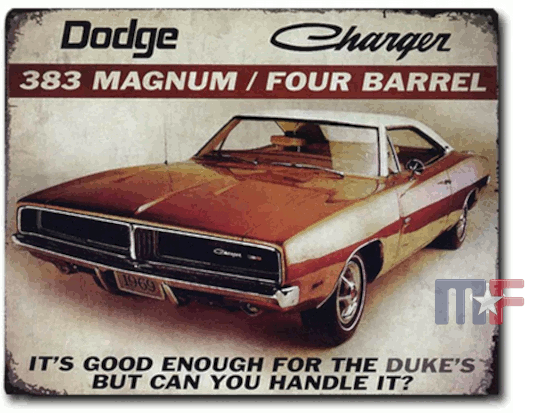 Blechschild Dodge Charger 15" x 12" (ca. 38cm x 30cm)
