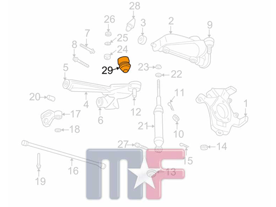 Achsanschlaggummi vorn Dodge Durango 4WD 98-03