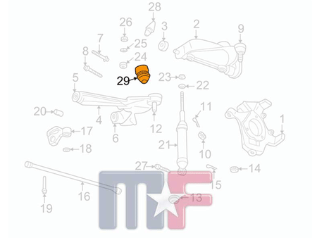 Achsanschlaggummi vorn Dodge Durango 4WD 98-03