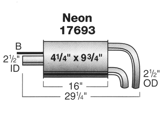 Dynomax Super Turbo Schalldämpfer Direct-Fit Neon 2,0L 95-00*