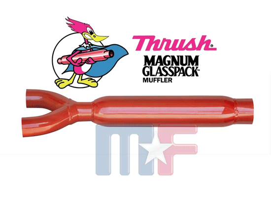 Dynomax Thrush Glasspack Schalldämpfer 1x 3" 2x 2,5"