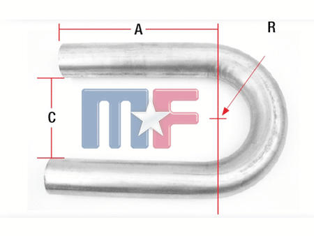 Auspuff Rohrbogen 3" (76,2mm) 180° U-Form