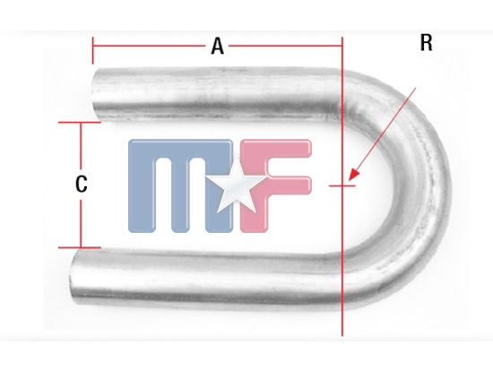 Auspuff Rohrbogen 3" (76,2mm) 180° U-Form