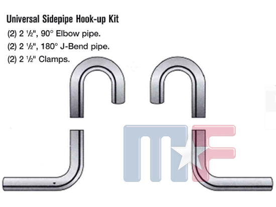 Sideliner Sidepipe Hook-up Kit 2,50" Universal