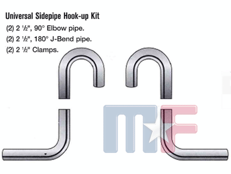 Sideliner Sidepipe Hook-up Kit 2,50" Universal