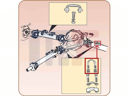 U-Bolzen Kit Antriebswelle hinten Corvette 63-79