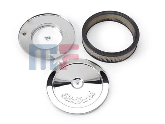 Edelbrock 10x2" Pro-Flo Luftfilter Chrom